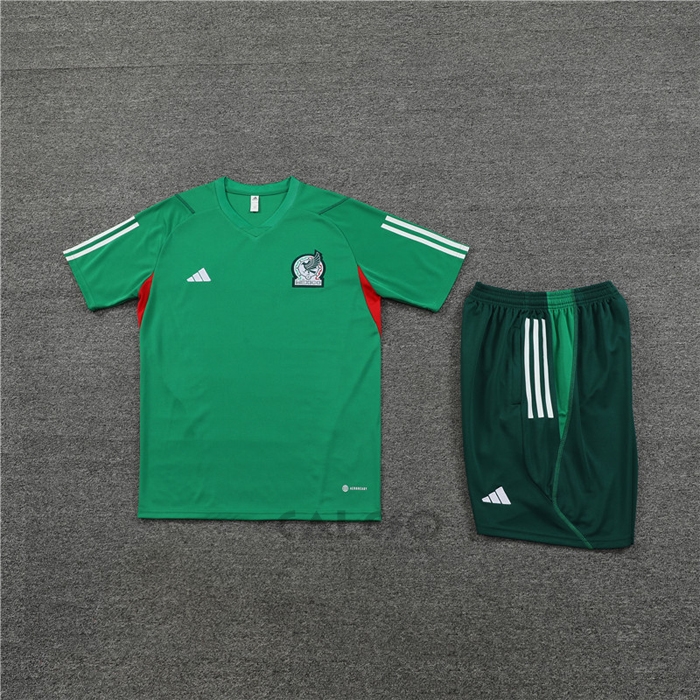 Tuta da Track Messico Manica Corta 2023-2024 Verde - Pantaloncini
